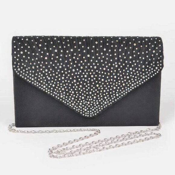 Rhinestone Satin Party Clutch